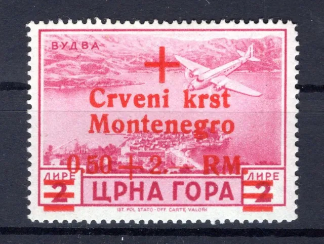 Montenegro 35 PFI ABART ** MNH POSTFRISCH 200EUR (T9929