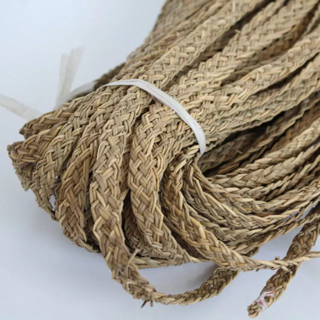 5M Paja Cuerda Trenzada Hilo Bolso de Mano Sombrero de Paja Hágalo usted mismo Cesta Silla Reparación 1,5CM Ancho