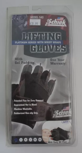 Schiek Platinum Series Model 540 Weight Lifting Gloves NEW Size XS