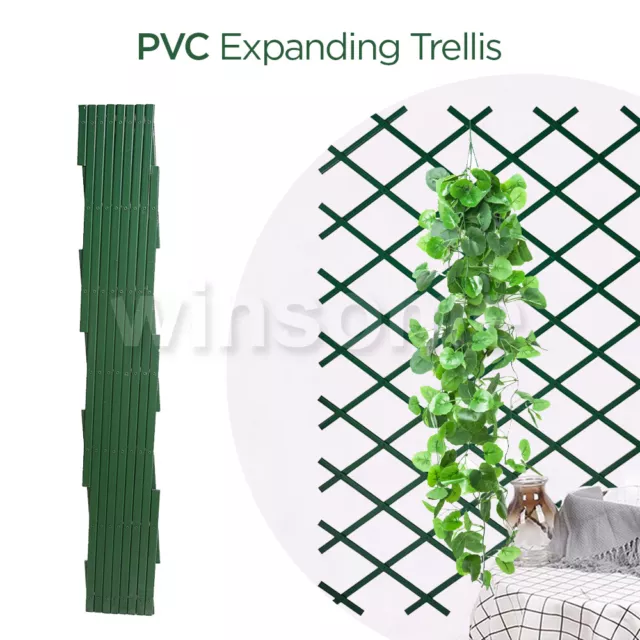 Expanding Garden Trellis PVC Plastic Climbing Plants Lattice Wall Fence Panels