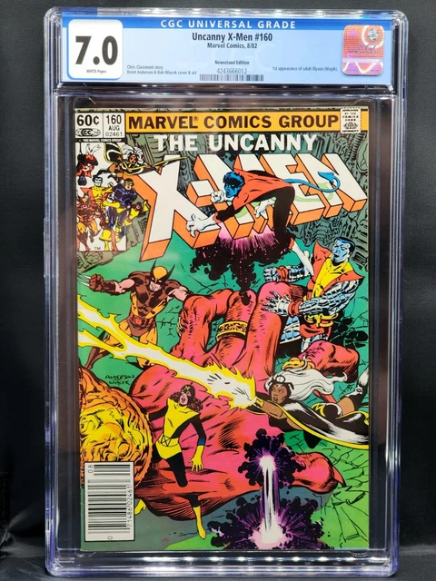 Uncanny X-MEN #160 CGC 7.0 F/VF 1st Appearance Adult Illyana MAGIK Vol. 1, 1982