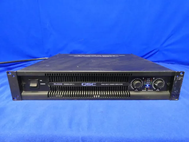 QSC PL340 PowerLight 3 Series 4000 Watt 2 Channel Power Amplifier w/power cord