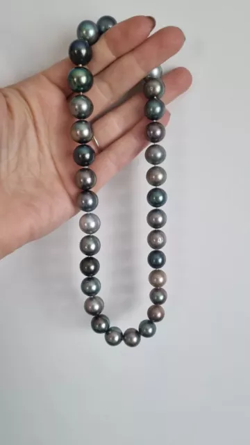 33 Zuchtperlen Collier Tahiti, Halskette Perlen, 457ct, mit Zertifikat 2