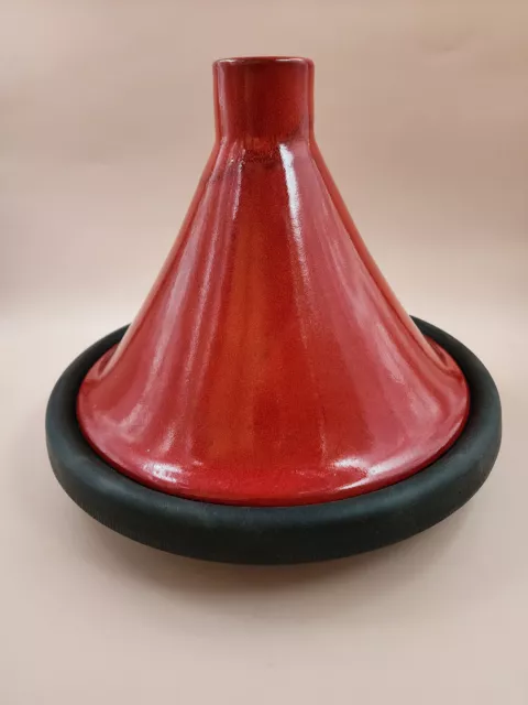 Le Creuset TAGINE Cast Iron/Red Stoneware Enameled Top Vintage Cookware Unique