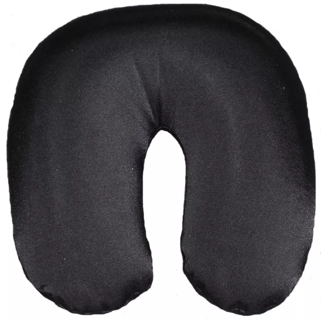 NEW Black iJoy U Shaped Neck Support Travel Pillow NICE - Micro Foam Beads