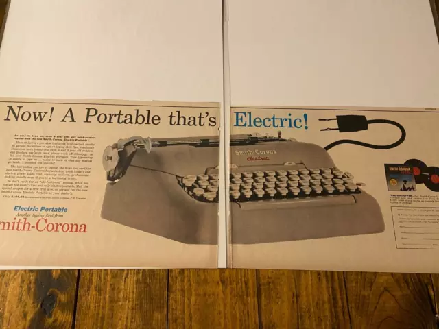 Vintage 1959 Smith Corona Portable Typewriter ad