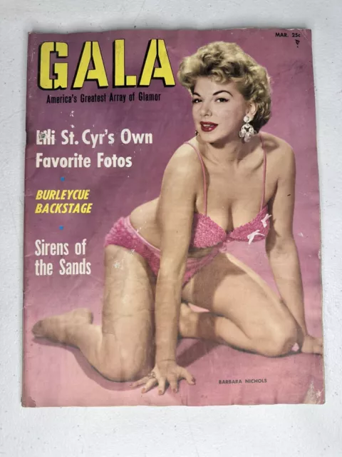 1950s Gala Magazine Collectible - Barbara Nichols Pin-Up Vintage Glamour Issue