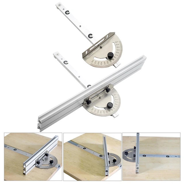 WOODWORKING MACHINES ANGLE Ruler Table Saw Miter Gauge for Table Miter ...