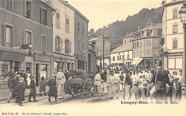CPA 54 LONGWY LOW RUE DE METZ (very nice cpa shot not common (back not divided)