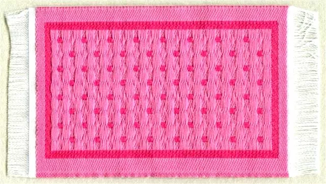 Miniatur Teppich, reines Polyester für Krippe, Puppenhaus Wendeteppich rosa/pink
