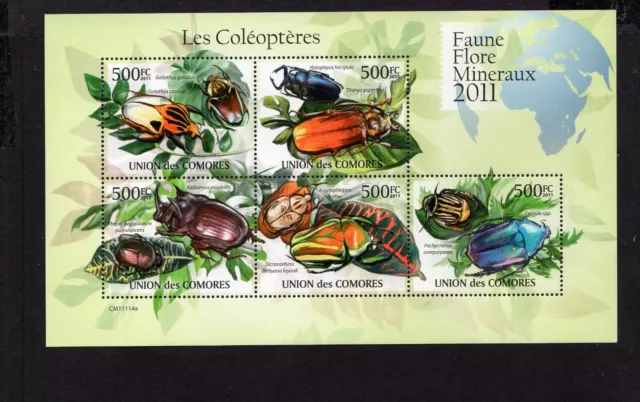 Comoros 2011 mini sheet of stamps Mi#2965-2969 MNH CV=14.4$