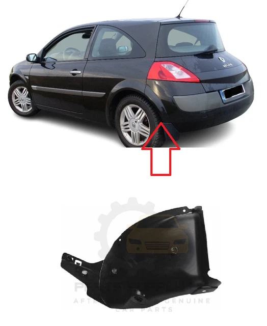 Nuovo Per Renault Megane 02-08 Parafango Interno Fodera Posteriore Sinistra N/S