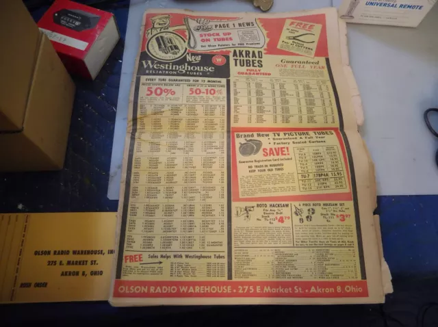 Olson Radio Warehouse Catalog 1956