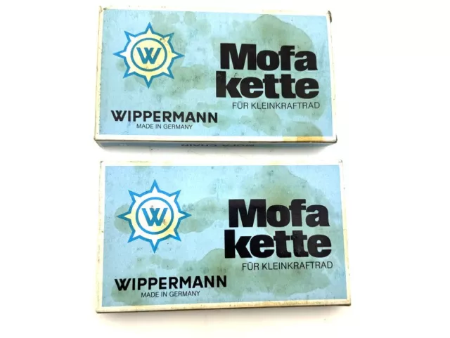 Wippermann Mofa Kette No. 125 1/2 x 1/4 NOS 104 Glieder Moped Mokick Hercules