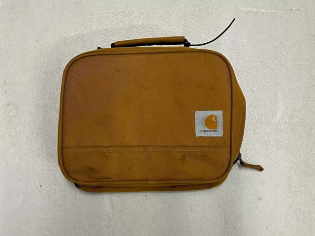 Carhartt Insulated 4 Can Lunch Cooler Tan Lunchbox 10"x7.5"x4"