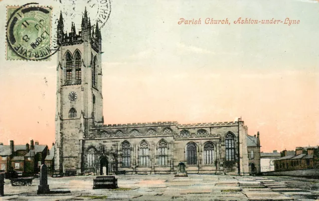 Ashton Under Lyme Parish Church - Postcard