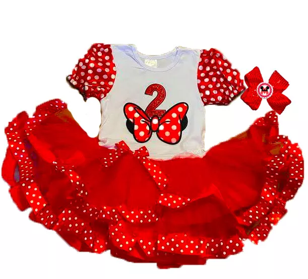 Minnie Mouse Birthday Party 2nd 2  Tutu Dress Red