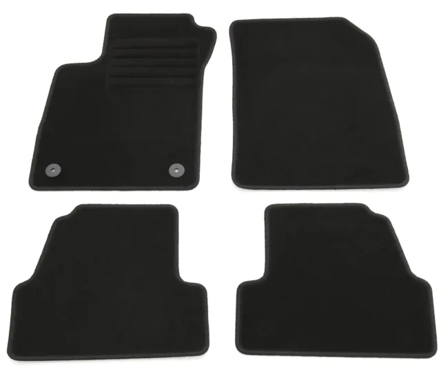 Fußmatten Set für Opel Mokka + Mokka X Autoteppiche mit 100% Passform Schwarz