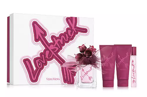 VERA WANG LOVE STRUCK 4pc SET 3.4oz EDP +2.5oz B/Lotion +2.5oz S/Gel +10ml Rolle