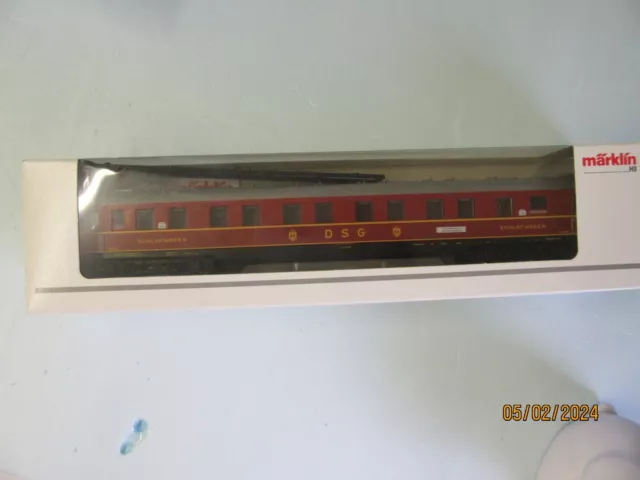 HO - Marklin 43252 Sleeping Car Schlafwagen "DSG" of the DR - Mfg. Sealed Box