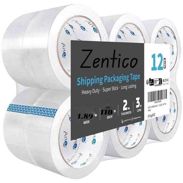 12 Rolls Carton Sealing Clear Packing Tape Box Shipping - 2 mil 1.89" 110 Yards