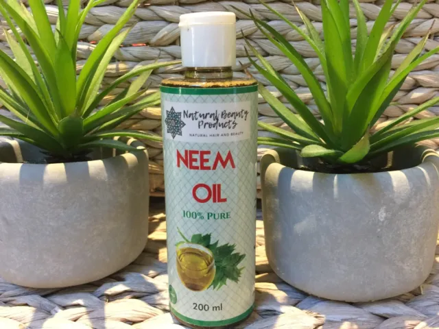 100% PURE NEEM SEED OIL-Large 200ml- Cold-Pressed -Natural Head lice treatment .