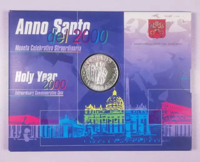 VATICANO Papa Giovanni Paolo II Moneta 2000 Lire Anno Santo 2000 Argento Silver