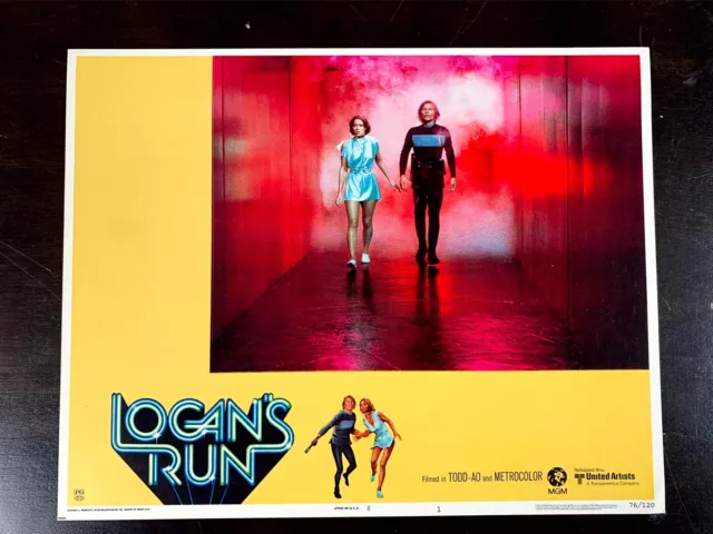 Logans Run - Michael York (1976) (x8) US Lobby Card Movie Posters