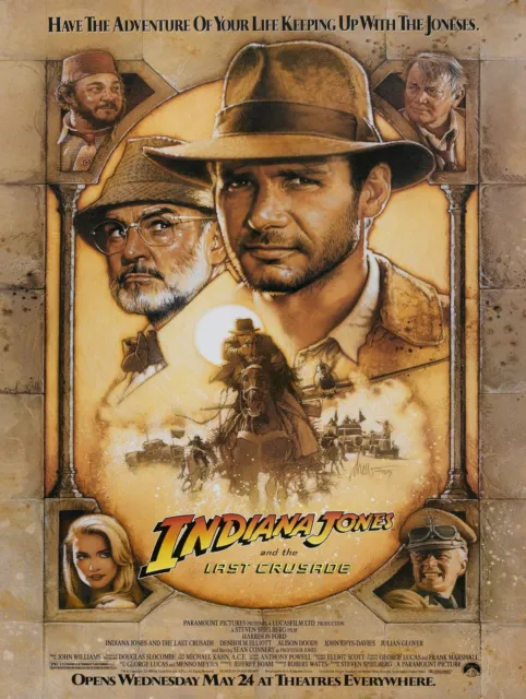 Indiana Jones and the last Crusade Affiche Film Cinéma-Plaque Métal Print
