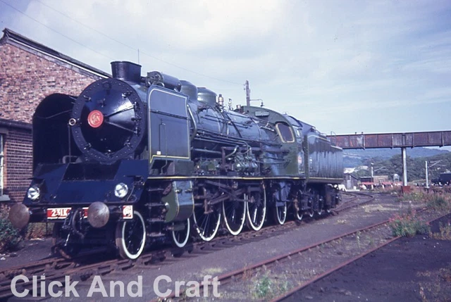 35mm Slide French Pacific Railway Steam Train SNCF 231 K22