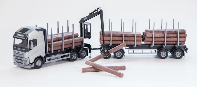 Camion MAN TGX XL Newray 1/18 - Porte-grumes Avec Grue De Déchargement