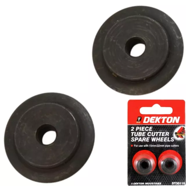 Dekton Tube Pipe Cutter Spare Replacement Slicer Blades 2pc 15mm & 22mm