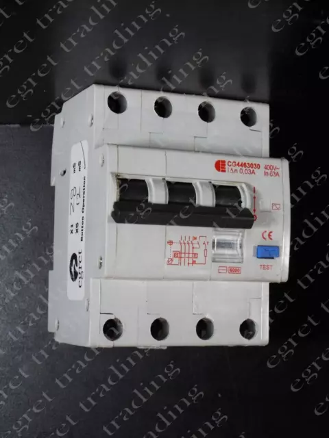 CEENORM CG4463030 4P 63A 30mA RCD RCCB Circuit Breaker - TESTED - Free Delivery