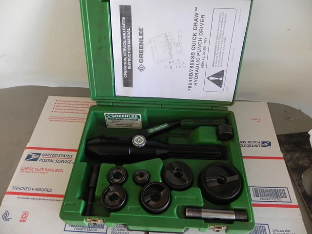 GREENLEE 7806SB Quick Draw Hydraulic Punch Driver KIT 1/2 - 2"  W case NICE