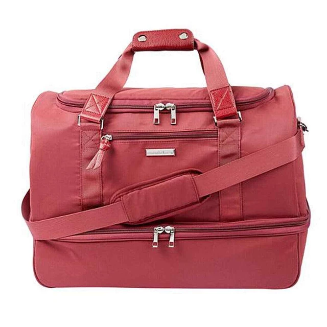 Samantha Brown To-Go Zipper Compartment Weekender - Burgundy