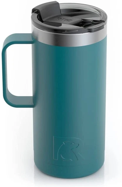 16 Oz Coffee Travel Mug with Lid and Handle, Stainless Steel Vacuum-Insulated Mu 2