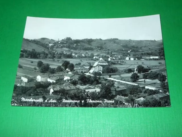 Cartolina Mombercelli d' Asti - Panorama e Frazione Piana 1964.