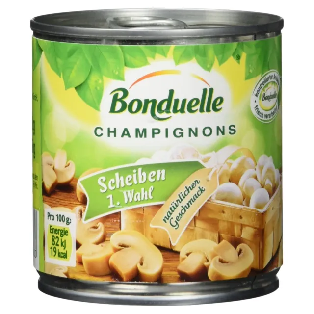 Bonduelle Champignons confezione da 11 (11 x 195 g) (peso a goccia 115 g) NUOVO MHD 10/25