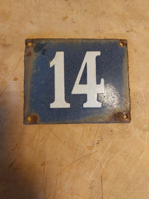 PLAQUE ÉMAILLÉE NUMÉRO de rue 55 Malo les Bains vintage EUR 52,00 - FR