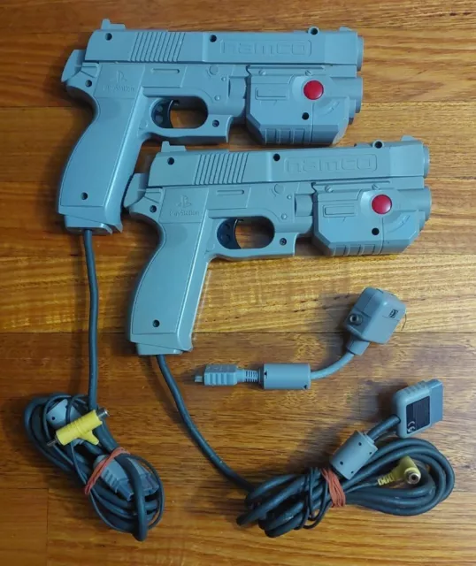 SONY Original Playstation 1 Light Gun GunCon NAMCO NPC-103 AV Muli Out Adaptor