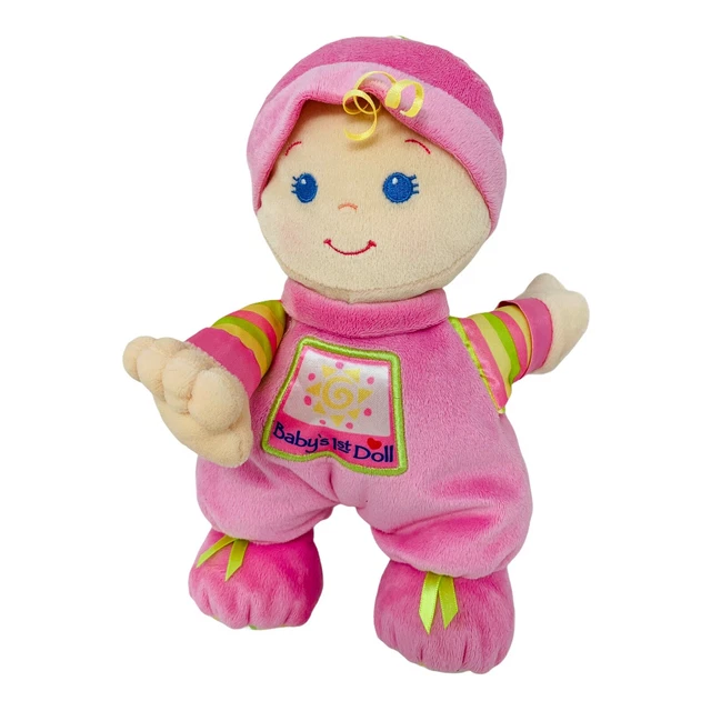 Fisher Price Babys First Doll Pink Plush Rattle Soft Stuffed Washable Lovey 2008