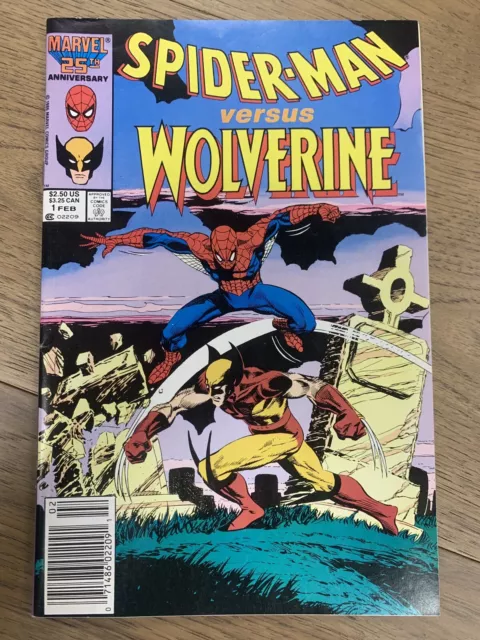 Spider-Man vs. Wolverine #1 - Feb 1987 - *NICE, HIGHER-GRADE COPY*  Newsstand