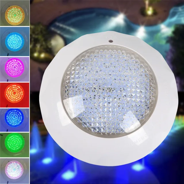 12V 45W RGB Swimming LED Pool Lights Underwater Lamp IP68 Waterproof w/ Remote