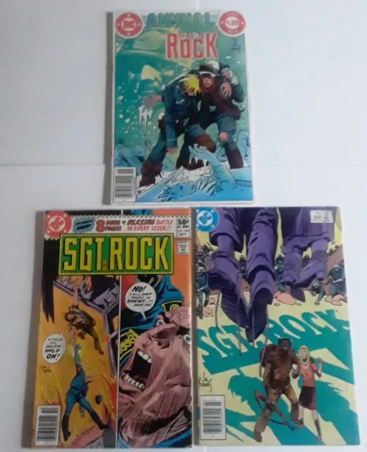 Sgt: Rock #345 #386 & Annual #4 DC War 1980-84 (3 Book Lot)