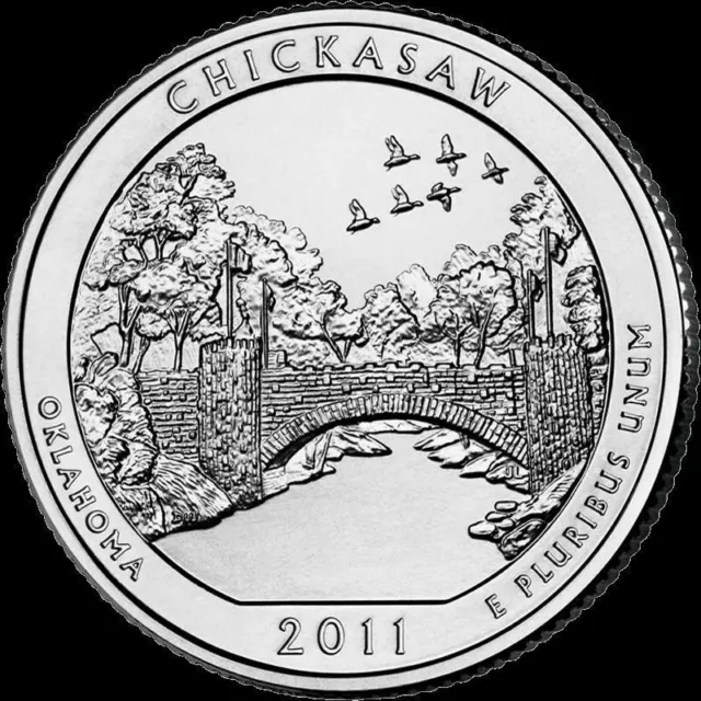 2011 D Chickasaw National Park Quarter Oklahoma "Brilliant Uncirculated" ATB