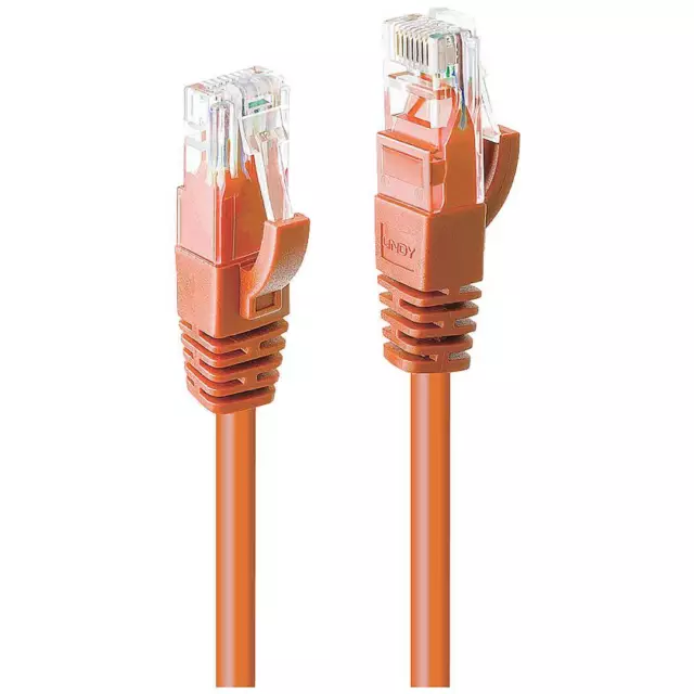 LINDY 48109 RJ45 Câble réseau, câble patch CAT 6 U/UTP 3.00 m orange 1 pc(s)