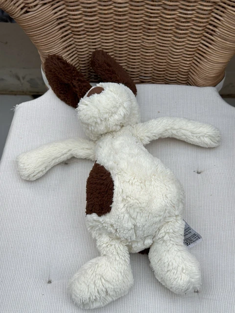 JELLYCAT BASHFUL MUTT Puppy Dog – Medium 12” Brown & Cream Soft