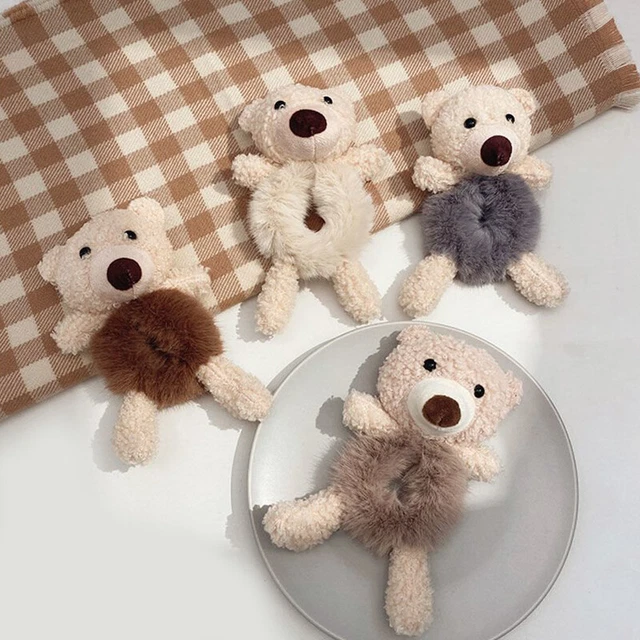 Women Girls Fashion Soft Plush Hair Band Rope Ties Faux Fur Elastic Headwear~