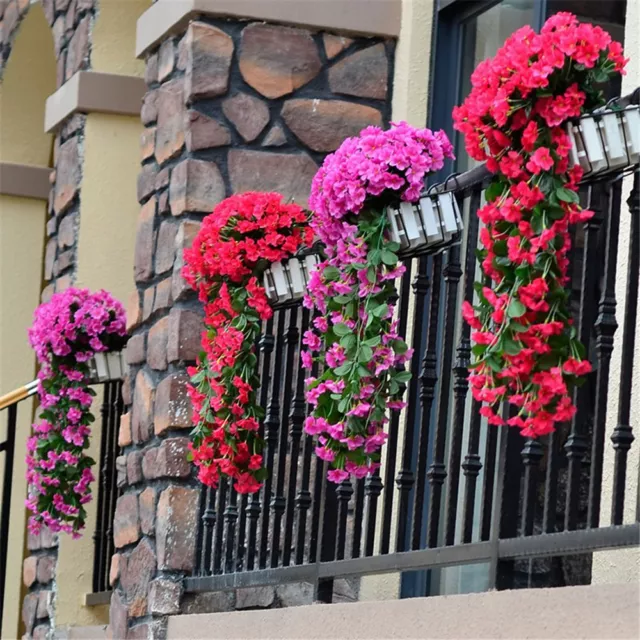 Garland Vine Wall Hanging Plant Silk Violet Rattan Garden Artificial Flower