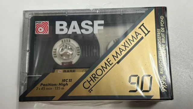 ★★★ Lot De 2 Cassettes Audio neuves BASF  Chrome maxima II 90 ★★★